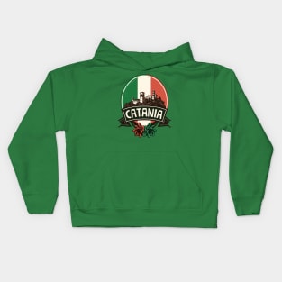 Catania, Sicilia / Retro Italian Region Design Kids Hoodie